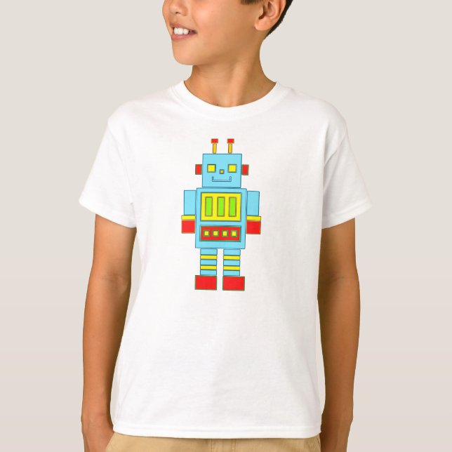 T-shirt robot bleu (Devant)