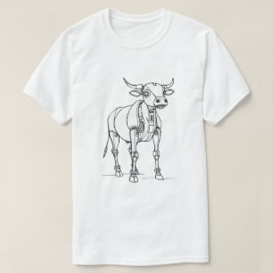 T-shirt Robot Cow futuriste