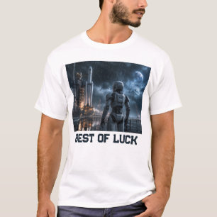 T-shirt Robot dans la mission spatiale sous la pluie