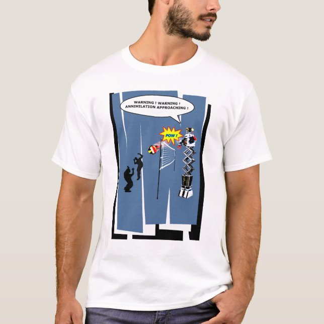T-shirt robot de volleyball (Devant)
