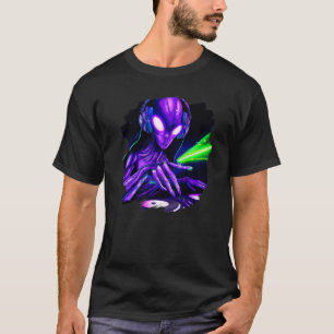 T-shirt Robot DJ Cyberalien Musique Techno Enregistrement