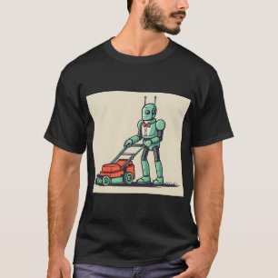 T-shirt Robot et tondeuse Retro Sci Fi
