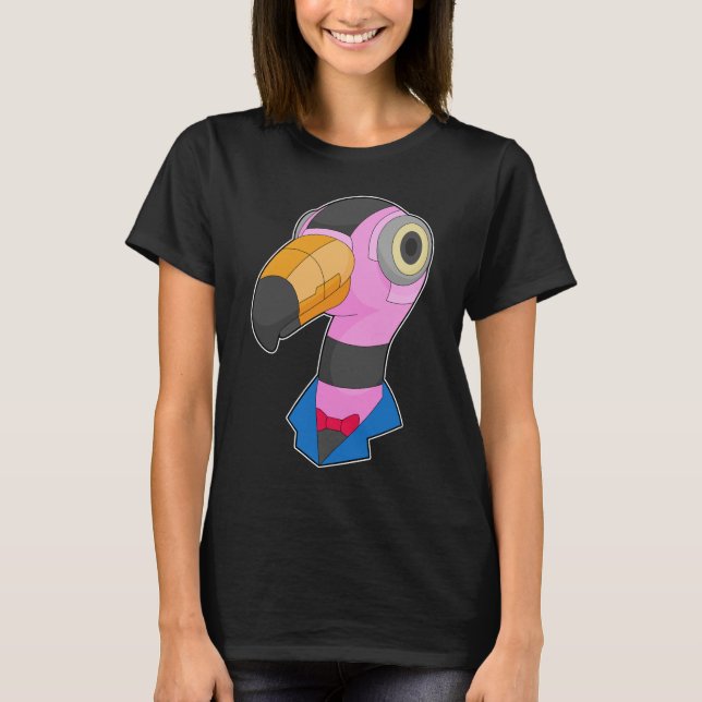 T-shirt Robot Flamant rose (Devant)