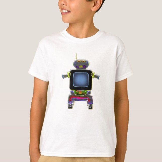 T-shirt Robot fun, funky et chemise rétro (Devant)