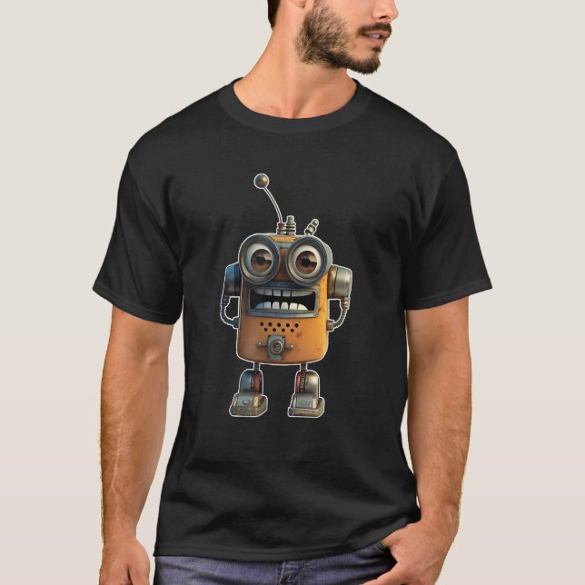 T-shirt Robot jaune (Devant)
