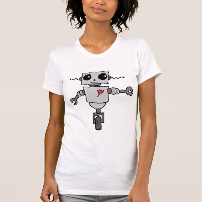 T-shirt Robot mignon dans l'amour (Devant)