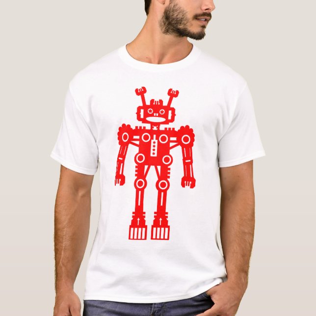 T-shirt Robot Mk I - (Rouge) (Devant)