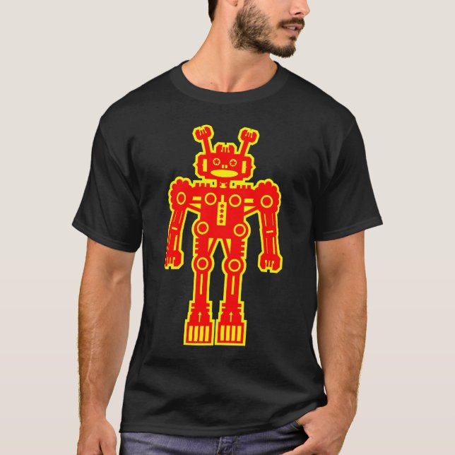 T-shirt Robot Mk I - (Rouge et Jaune) (Devant)
