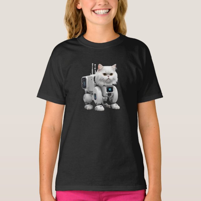 T-shirt Robot perse blanc (Devant)