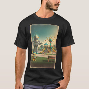 T-shirt Robot Retro Atomique Playground Futuriste Enfants