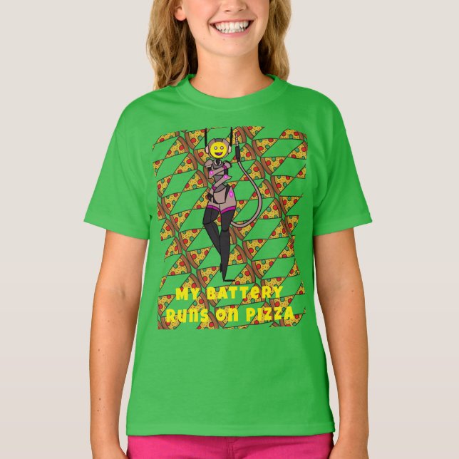 T-shirt Robot Robot Artsy Pizza (Devant)