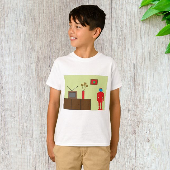 T-shirt Robot rouge rétro (Créateur téléchargé)