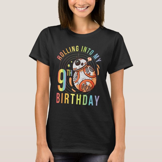 T-shirt Robot Roulant Dans Mon 9E Anniversaire Heureux Pou (Devant)