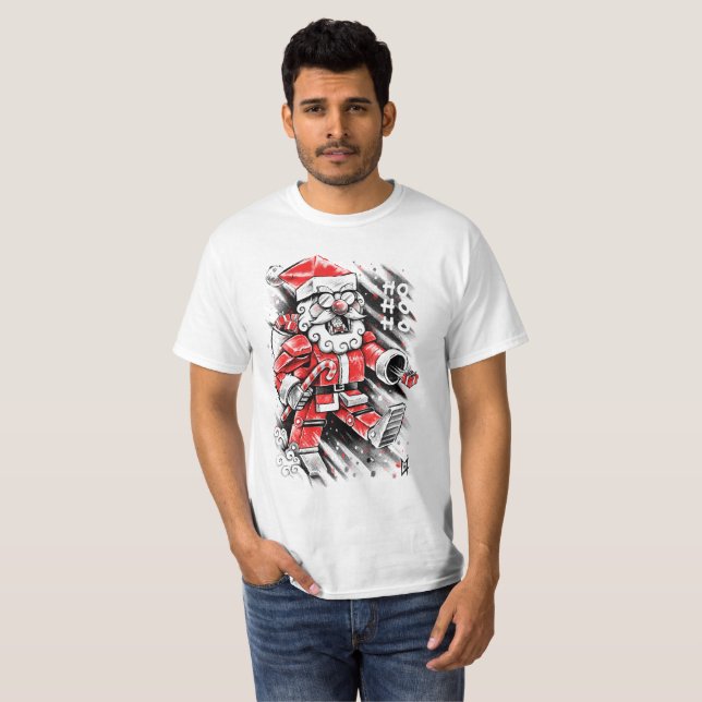 T-shirt Robot Santa Claus (Devant entier)