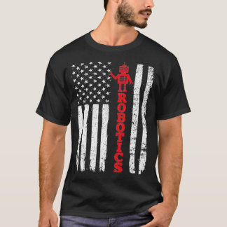 T-shirt Robotics USA American Flag Robots
