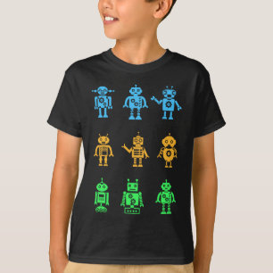 T-shirt Robots Rétro Garçons Filles Robot Technologie