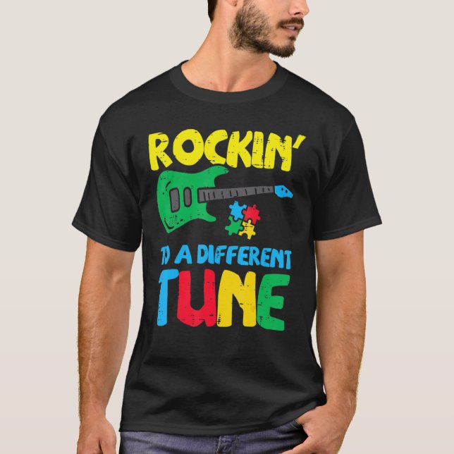 T-shirt Roche À Différentes Sensibilisations sur l'autisme (Devant)
