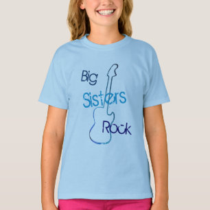 T-shirt Roche de grandes soeurs dans le bleu