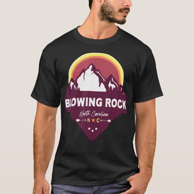 T-shirt Roche de soufflage rétrograde North Carolina Nc Bl (Devant)