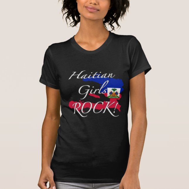 T-shirt Roche haïtienne de filles ! (Devant)