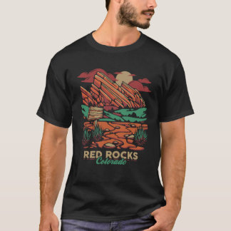 T-shirt Roche Rouge Colorado rétro familial