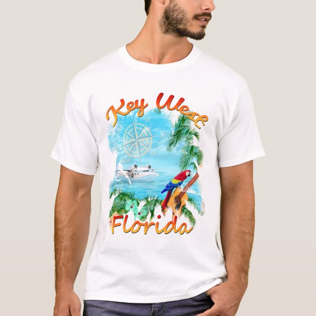 T-shirt Roche tropicale de Key West (Devant)