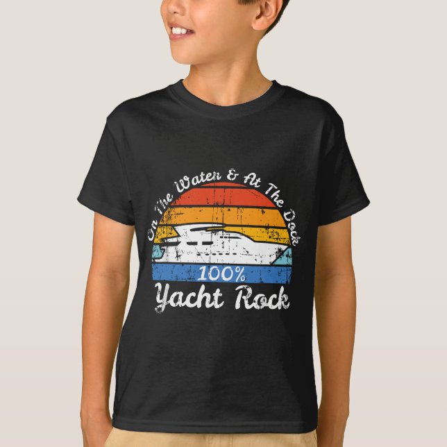 T-shirt Rocher de Yacht Retro en détresse (Devant)
