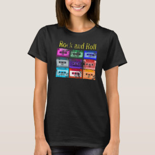 T-shirt Rocher Et Rocher Vintage Cassette Mélange Tapes Di
