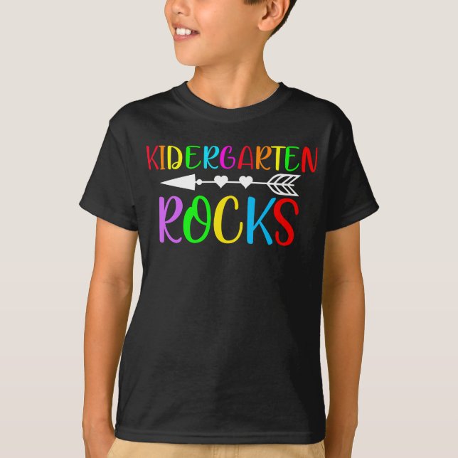 T-shirt rochers de jardin d'enfants (Devant)