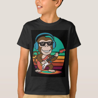 T-shirt rochers de singe ludique