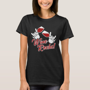 T-shirt Roches à vin Boire Humour