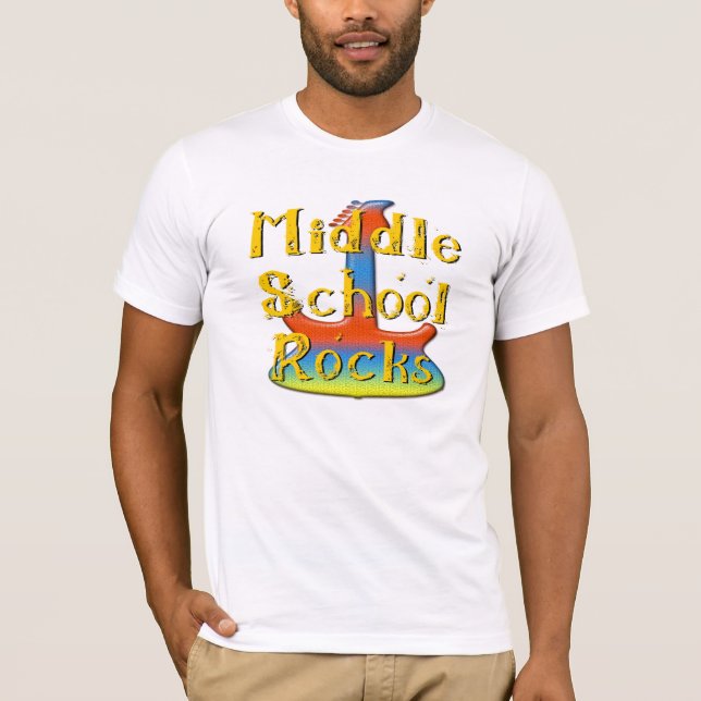 T-shirt Roches de collège - guitare (Devant)