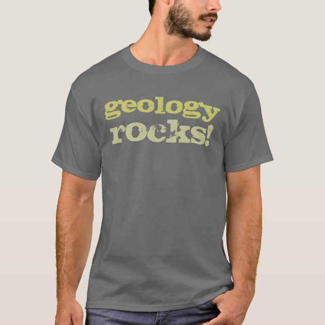 T-shirt roches de géologie ! pièce en t foncée (Devant)