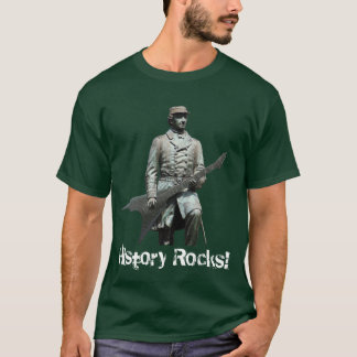 T-shirt Roches d'histoire ! (texte blanc pour les chemises