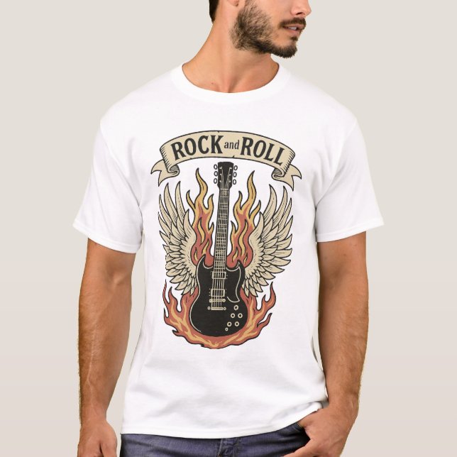 T-shirt Rock and Roll (Vorderseite)