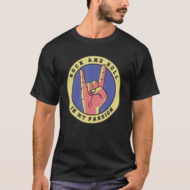 T-shirt Rock and Roll est ma Passion Rocker (Devant)