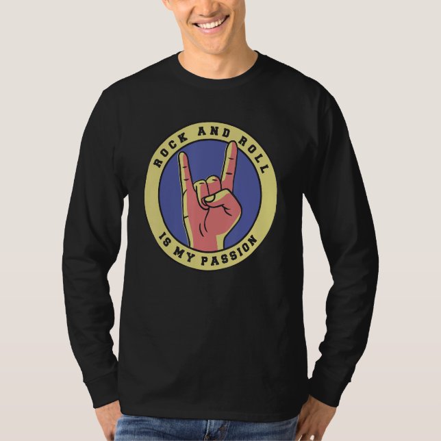T-shirt Rock and Roll is my Passion Rocker (Devant)