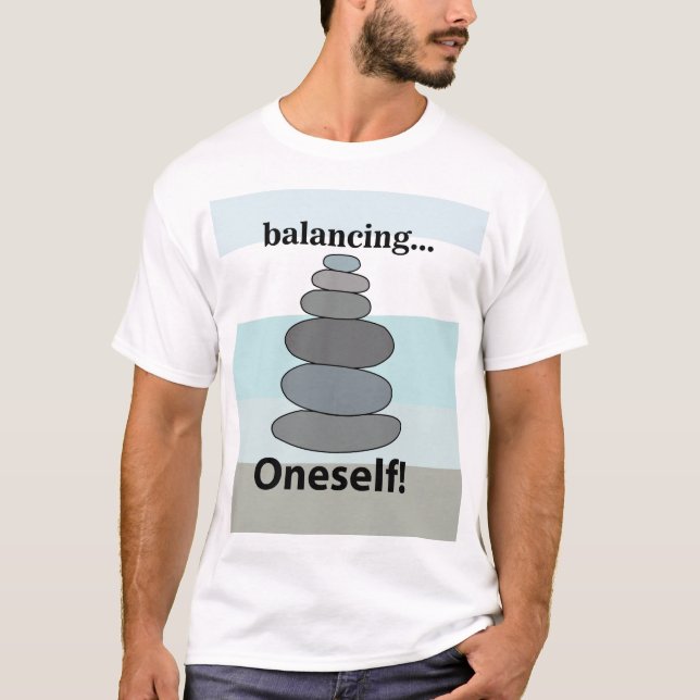 T-shirt Rock Balancing Stone Balancing Stone Stone Stone S (Devant)