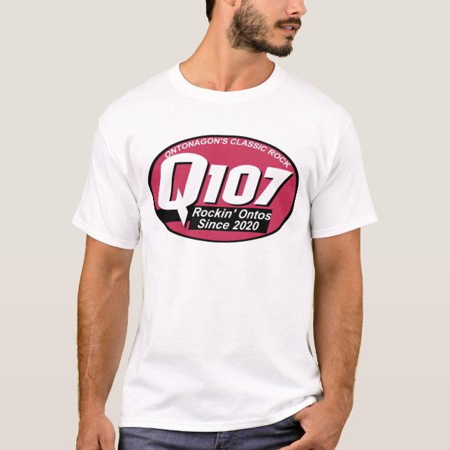 T-shirt rock classique de l'Ontonagon Q107 (Devant)