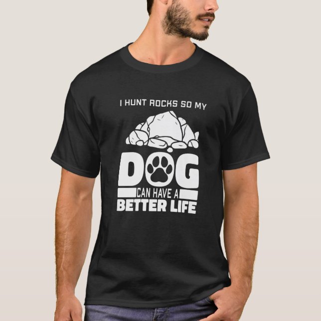 T-shirt Rock Collecte de chiens géologie - Géologue Rock H (Devant)