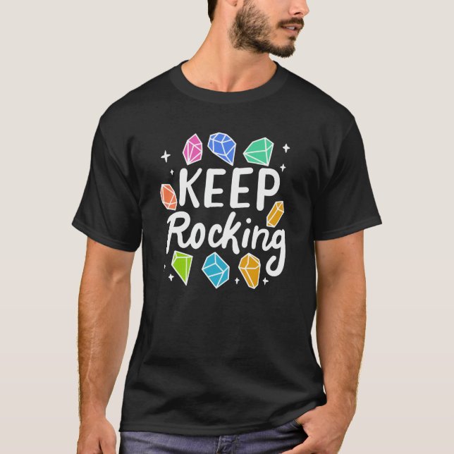 T-shirt Rock Collector - Keep Rocking (Devant)