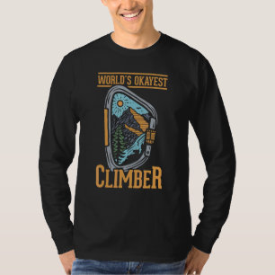 T-shirt Rock Escalade Monde de l'Okayest Climber Carabiner