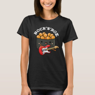 T-shirt Rock Et Roe Drôle Sushi Pun Dark BG