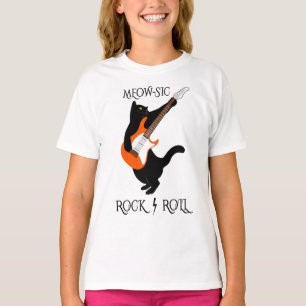 T-shirt ROCK ET ROLL MÉOWSIQUE, Musique Cadeau Chat, Méo
