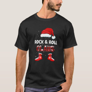 T-shirt Rock Et Roll Santa Claus Noël Correspondant Famill