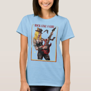 T-shirt Rock Girl Power – Jouer du Rock comme une Fille