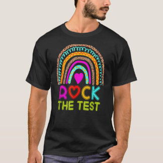 T-shirt Rock Le Jour de l'Examen Enseignant Jour Rainbow T