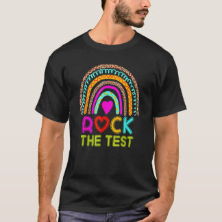 T-shirt Rock Le Jour de l'Examen Enseignant Jour Rainbow T