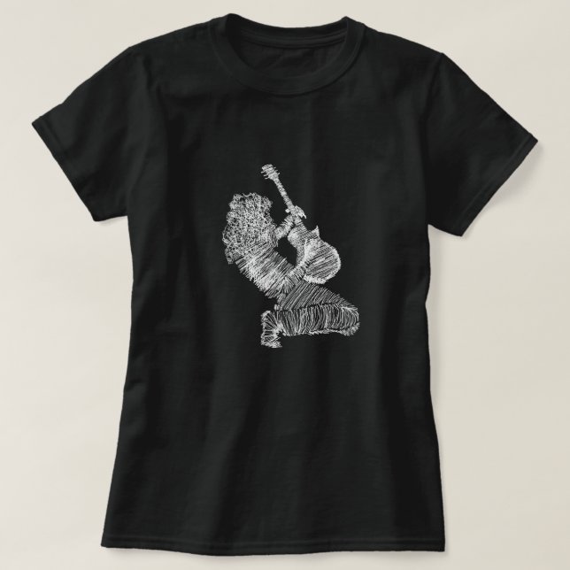 T-shirt Rock Music Guitar Player (Design devant)