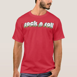 T-shirt Rock n Roll Retro Rainbow Typographie style défraî
